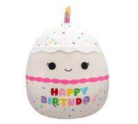 Squishmallows Original 14-Inch Lyla Vanilla Birthday Cake with Rainbow Sprinkles Embroidery - Official Jazwares Large Plush