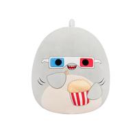 Squishmallows Original 16-Inch Gordon the Grey Shark with 3D Glasses Eating Popcorn | Collectable Cute Plush Toy, Cuddly Toys for Children, Soft Toys, Cute Teddies Suitable for Girls and Boys Ages 3+