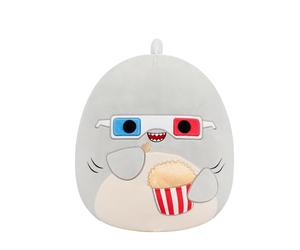 Squishmallows Original 16-Inch Gordon the Grey Shark with 3D Glasses Eating Popcorn | Collectable Cute Plush Toy, Cuddly Toys for Children, Soft Toys, Cute Teddies Suitable for Girls and Boys Ages 3+