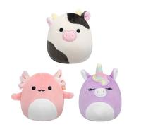 Squishmallows Original 3.5-inch MallowMees 3-Pack, Silvia, Connor, Archie