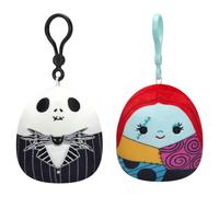 Squishmallows Original 3.5in Disney Jack Skellington and Sally Clip 2-Pack - Official Jazwares Plush