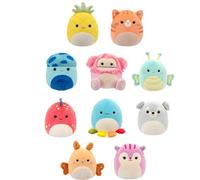 Squishmallows Original 5-Inch Plush 10-Pack - Gigi Tabby Cat, Dolan Dino, Brina Bigfoot, Maui Pineapple, Amal Moth, and More - Ultrasoft Official Jazwares Plush