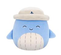 Squishmallows Original 5-Inch Samir Blue Whale with Tan Bucket Hat - Official Jazwares Plush (Little)