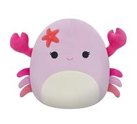 Squishmallows SQCR04093 Pink Crab 7.5" Add Cailey to Your Squad, Ultrasoft Stuffed Animal Toy, Official Kellytoy Plush