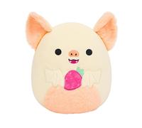 Squishmallows Plush Meghan the Cream Fruit Bat 7.5-Inch Holding Strawberry - Official Jazwares