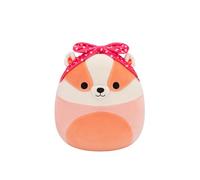 Squishmallows Original 7.5-Inch Rostam the Peach Badger With a Heart Bandana Valentines Plush