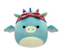 Original Squishmallows 7.5' Soft Toy - Tatiana the Teal Dragon with Bandana