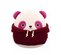 Squishmallows Original 8-Inch Christmas 2024 Hoodie Squad Plush- Official Jazwares Stuffed Animal Toy - Add to Your Squad - Gift for Kids, Girls & Boys (Ponder The Burgundy Panda)