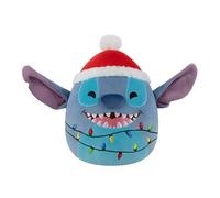 Squishmallows Original 8-Inch Disney Holiday Stitch with Santa Hat and String Lights | Collectable Cute Plush Toy, Cuddly Toys for Children, Soft Toys, Cute Teddies Suitable for Girls and Boys Ages 3+