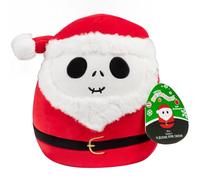 Squishmallows Original 8-Inch Jack Skellington Santa Claus- Nightmare Before Christmas - Official Jazwares Disney Plush - Collectible Soft & Squishy Stuffed Animal Toy - Gift for Kids, Girls & Boys
