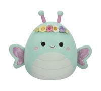 Squishmallows Original 8-Inch Reina Green Butterfly with Flower Crown - Official Jazwares Large Plush