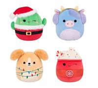 Squishmallows Original Christmas Holiday 4-Pack - Official Plush Amazon Exclusive | Collectable Cute Plush Toy, Cuddly Toys for Children, Soft Toys, Cute Christmas Teddies