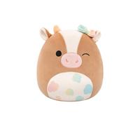 Squishmallows Original Plush Griella the Winking Brown Cow – Rainbow Spotted Belly – 8-Inch