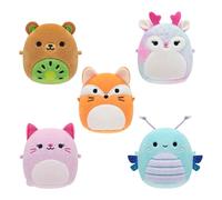 Squishmallows Original Micromallows Plush 5-Pack 2.5-Inch Plush Includes Jivin the Marbled Fawn, James the Orange Fox, Heather the Teal Dragonfly, Mitchard the Kiwi Fruit Bear, Celenia the Pink Cat