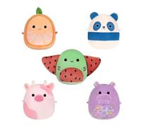 Micromallows Squishmallows Original Plush 5-Pack - Stingray, Cow, Panda, Orange & Hippo 2.5-Inch Plush