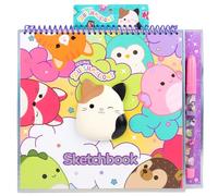 Squishmallows Original Sketchbook, Over 20 Stationery, Includes Stickers, Fidget Cam cat Toy, Drawing Paper, Excellent Craft for