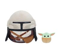 Squishmallows Original Star Wars 12-Inch Mandalorian + 3.5-Inch Grogu Plush (2-Pack), Age 3+