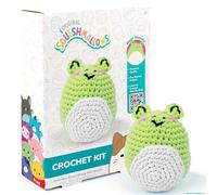 Squishmallows Original Wendy The Frog Crochet Kit, Includes Yarn, Crochet Hook, Starter Hooks, Step-by-Step Tutorials, Exclusive Crochet Kit, DIY Craft, Crochet Kits, Great Teen Gifts