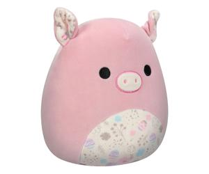 Squishmallows Peter - Pink Easter Pig Plush, 7.5-Inch with Easter Print Belly, Collectible