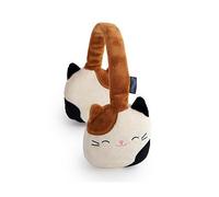 Squishmallows Cam The Cat Plush Bluetooth Headphones With Built-in Microphone To Make And Receive Calls. 10 Meter Bluetooth Range, Volume Control, Soft Plush Ear Cushions With Adjustable Headband.