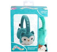 Squishmallows Plush Bluetooth Headphones with Microphone - Winston, Blue
