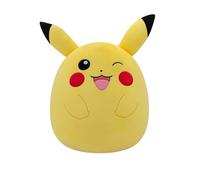 Squishmallows Pokemon 14-Inch Winking Pikachu - Add Winking Pikachu to your Squad, Ultrasoft Stuffed Animal Jumbo Plush, Official Kelly Toy Plush, SQPK00042