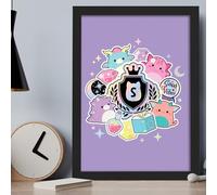 Squishmallows Print - Purple Fantasy Poster Wall Art (21cm x 29.7cm - A4)
