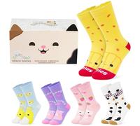 Squishmallows Socks for Girls & Teens UK Size 12-5, Pack of 5 Casual Sports Socks, Breathable & Soft-Knit, Gifts for Girls (11-14 Years, 3/5 UK, Multi)