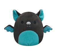 Squishmallows SQCR02386 Original 7.5-Inch Aldous Teal and Black Fruit Bat with Fuzzy Belly-Official Large Plush, Natural