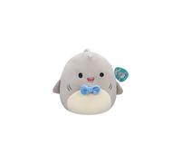 Squishmallows SQCR05379 7.5-Inch-Gordon The Grey Shark with Blue Bowtie, Multicolour