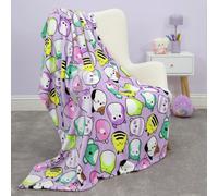Squishmallows Squad Fleece Throw - Lilac - 100x150cm