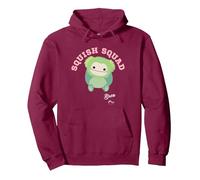Squishmallows Squish Squad Bren Bigfoot Pullover Hoodie, Adult Unisex, Burgundy, Small