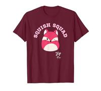 Squishmallows Squish Squad Fifi Fox T-Shirt, Men, Burgundy, 3X-Large