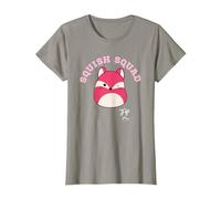 Squishmallows Squish Squad Fifi Fox T-Shirt, Women, Slate Grey, X-Large