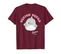 Squishmallows Squish Squad Gordon Shark T-Shirt, Men, Burgundy, XX-Large