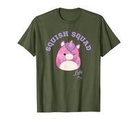 Squishmallows Squish Squad Lola Unicorn T-Shirt, Men, Olive Green, XX-Large