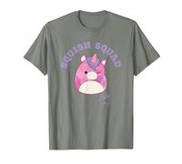 Squishmallows Squish Squad Lola Unicorn T-Shirt, Men, Olive Heather, Large
