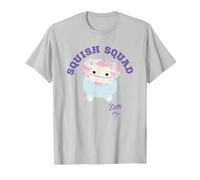 Squishmallows Squish Squad Zozo Bigfoot T-Shirt, Men, Silver Grey, Small