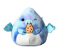 Squishmallows Squishmallow Official Kellytoy Dinosaur Squad Soft Cushion for Collecting Talib Blue Pterodactyl with Pizza, 5"