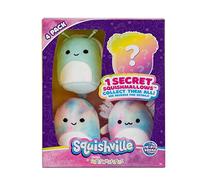 Squishmallows Squishville by Original Tie-Dye Squad Plush - Four 2-Inch Plush Including Opal, Sid, and Tinley - Toys for Kids