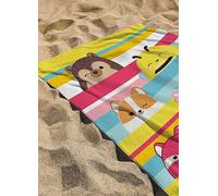 Squishmallows Stripes 100% Cotton Beach Towel Multi
