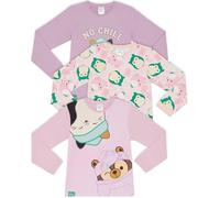 Squishmallows Three Pack 100% Combed Cotton Long Sleeved T-Shirts Tops - 7-8 Years 128cm