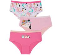 Squishmallows Three Pack Girls 95% Cotton/5% Elastane Hipster Briefs