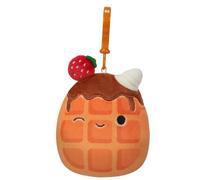 Squishmallows 3.5"" Clip-On Weaver The Waffle, Small, Orange