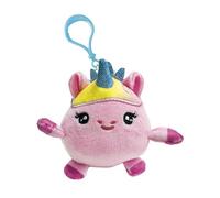 SquishPets Keychain Galupy Rainbow Unicorn - Fluffy Keyring Plush Daisy, Pink cute unicorn plushie with glitter Wings, 6 cm