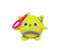 Squishpets Keychain Milo - Fluffy Keyring Cat Plush, rainbow Plushie with Embroidered Details, 6 cm