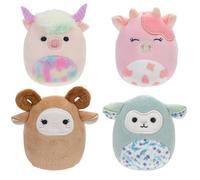 Squishville by Original Squishmallows Barnyard Squad Plush - Four 2-inch Squishmallows Plush Including Dagnus, Reggie, Clay, and Relinda - Toys for Kids