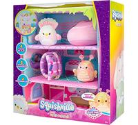 Squishville by Original Squishmallows Blue Seas Inn - Includes Two 2-Inch Squishmallows, Suitcase, Lounger, and Large Playscene - Amazon Exclusive