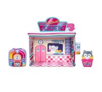 Squishville by Original Squishmallows Darling Diner Playset - Includes 2-Inch Heidi the Husky Plush, Jukebox, French Fries, and Diner Playscene - Toys for Kids