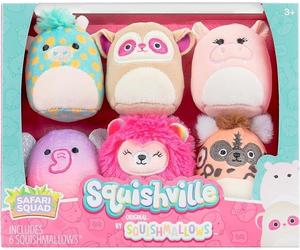 Squishville by Original Squishmallows Safari Squad Plush - Six 2-Inch Squishmall